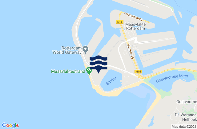Mapa de mareas Slufter, Netherlands