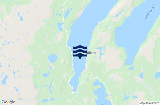 Mapa de mareas Smalfjord, Norway