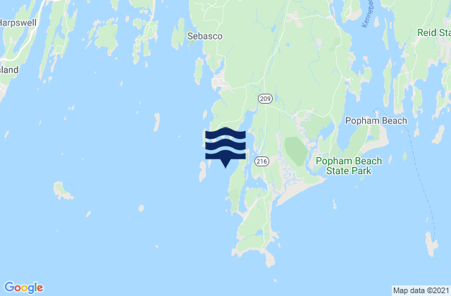 Mapa de mareas Small Point Harbor, United States