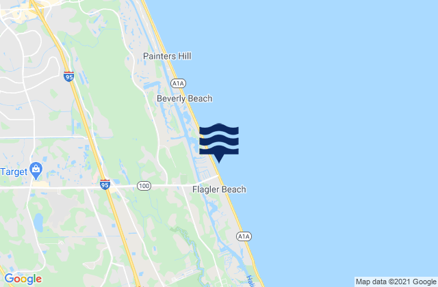 Mapa de mareas Smith Creek (Flagler Beach), United States