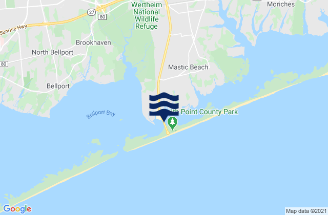 Mapa de mareas Smith Point Bridge (Narrow Bay), United States