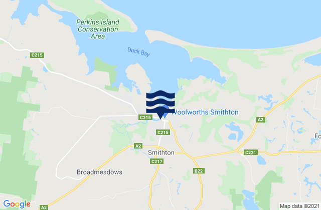 Mapa de mareas Smithton, Australia