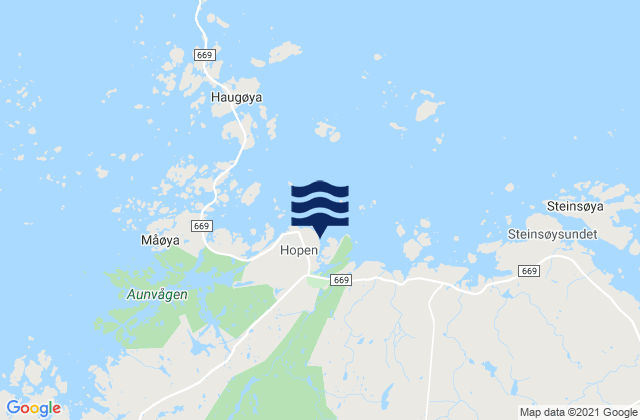 Mapa de mareas Smøla, Norway