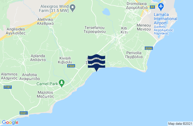 Mapa de mareas Softádes, Cyprus