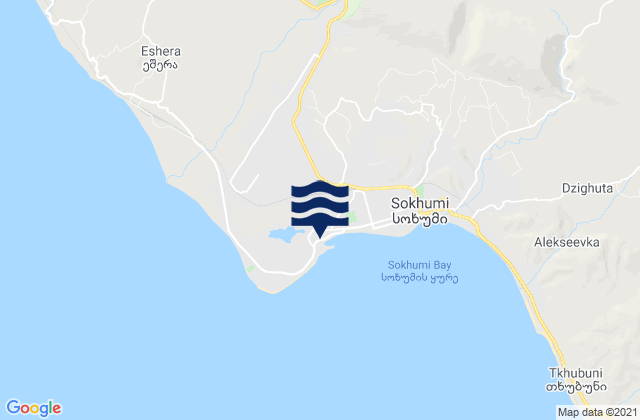 Mapa de mareas Sokhumi, Georgia