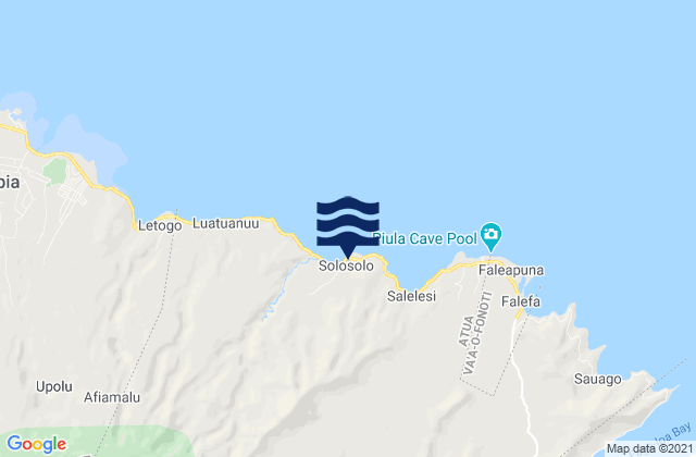 Mapa de mareas Solosolo, Samoa
