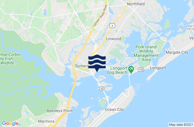Mapa de mareas Somers Point, United States