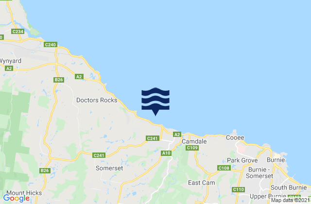 Mapa de mareas Somerset Beach, Australia
