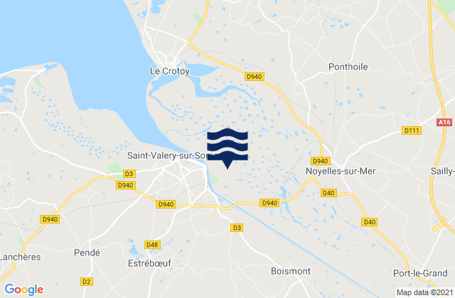 Mapa de mareas Somme River, France