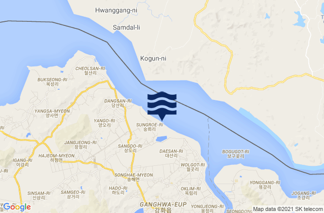 Mapa de mareas Songhae, South Korea