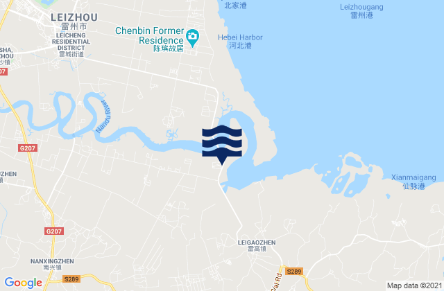 Mapa de mareas Songzhu, China