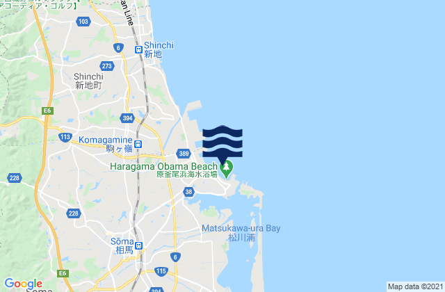Mapa de mareas Sooma, Japan