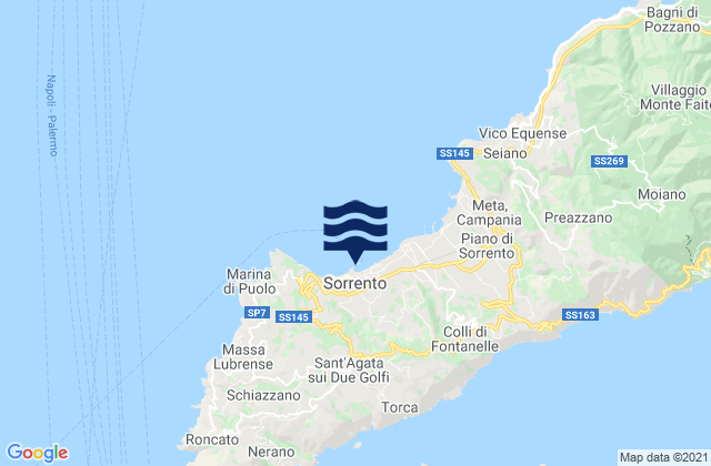 Mapa de mareas Sorrento, Italy