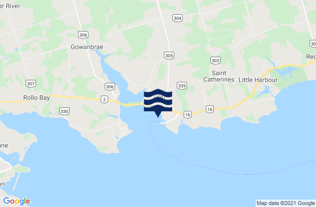 Mapa de mareas Souris, Canada