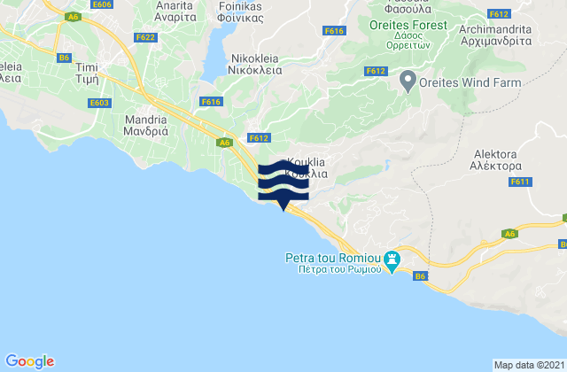 Mapa de mareas Souskioú, Cyprus
