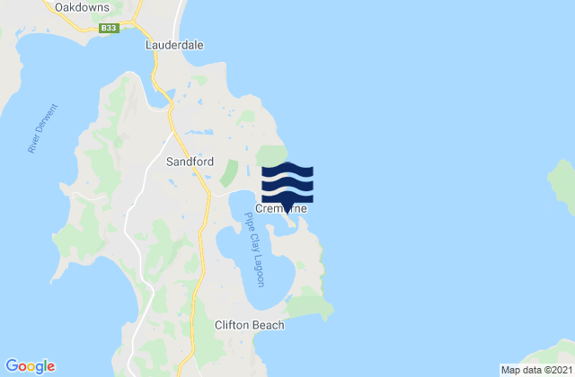 Mapa de mareas South Arm Peninsula, Australia