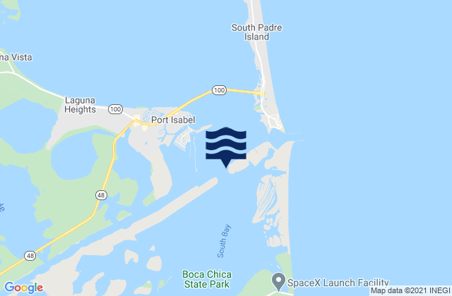 Mapa de mareas South Bay Entrance, United States