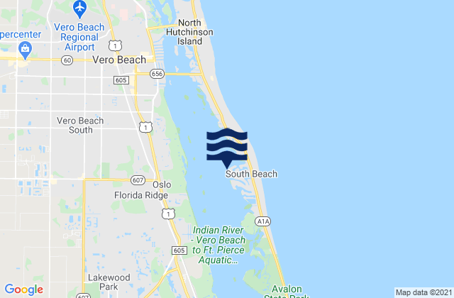 Mapa de mareas South Beach, United States