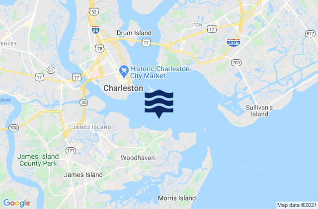 Mapa de mareas South Chan. 0.4 mi. NW of Ft. Johnson, United States
