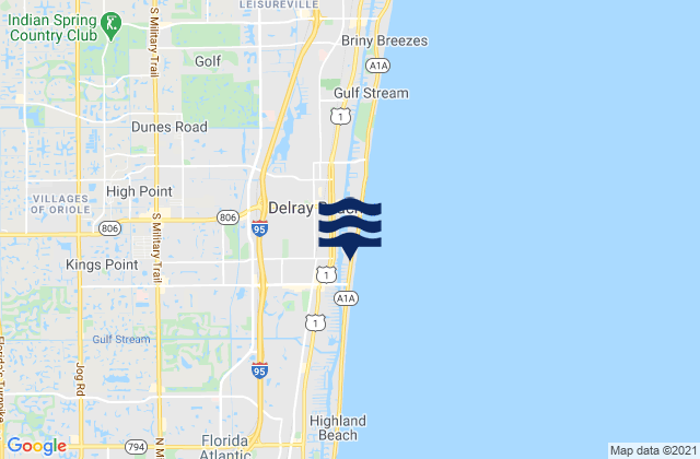 Mapa de mareas South Delray Beach ICWW, United States