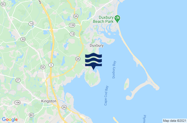 Mapa de mareas South Duxbury, United States