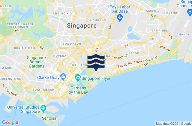 Mapa de mareas South East Community Development Council, Singapore