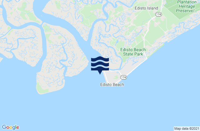 Mapa de mareas South Edisto River entrance, United States