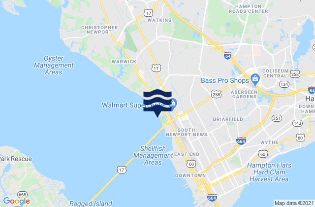 Mapa de mareas South Newport River, United States