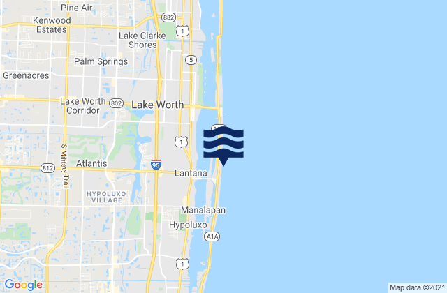 Mapa de mareas South Palm Beach, United States