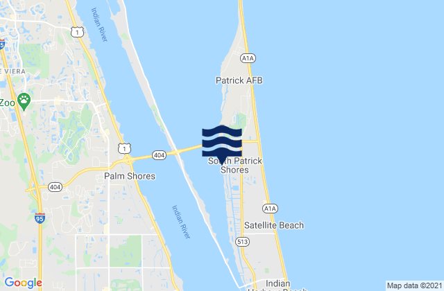 Mapa de mareas South Patrick Shores, United States