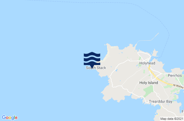 Mapa de mareas South Stack, United Kingdom