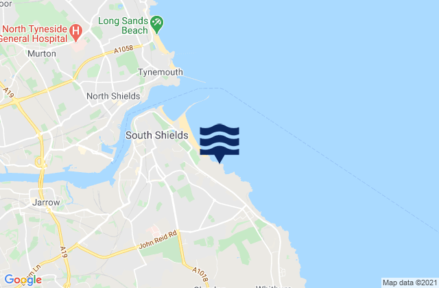 Mapa de mareas South Tyneside, United Kingdom