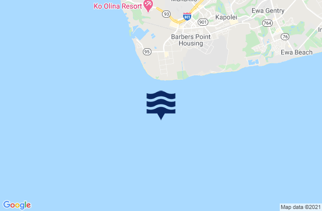 Mapa de mareas South of Barbers Point, United States