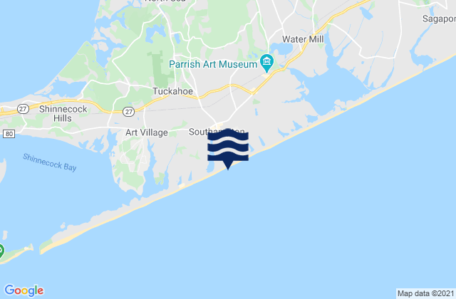 Mapa de mareas Southampton, United States