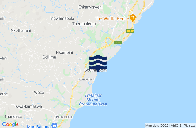 Mapa de mareas Southbroom, South Africa