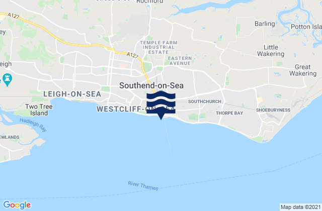 Mapa de mareas Southend-on-Sea, United Kingdom