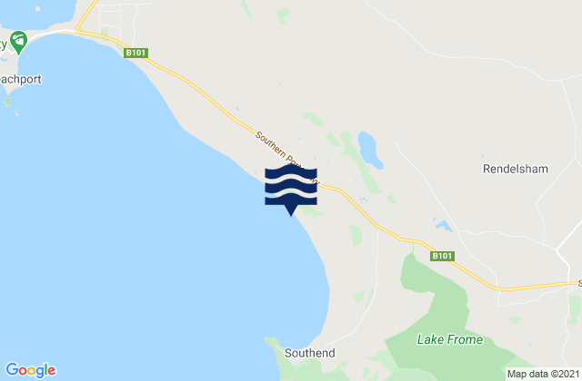 Mapa de mareas Southend Beach, Australia