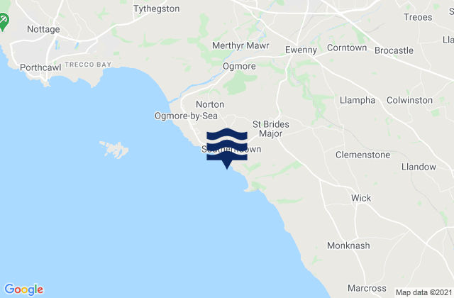 Mapa de mareas Southerndown, United Kingdom