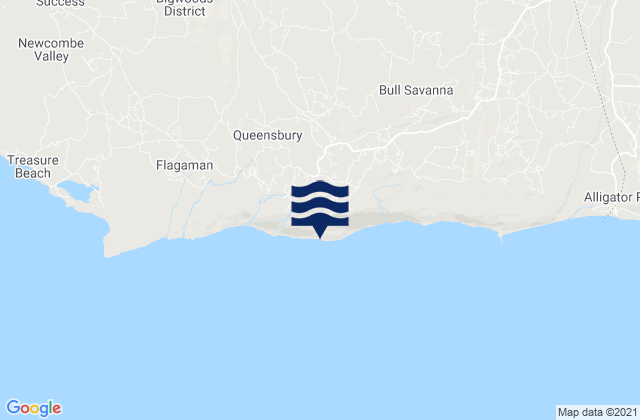 Mapa de mareas Southfield, Jamaica