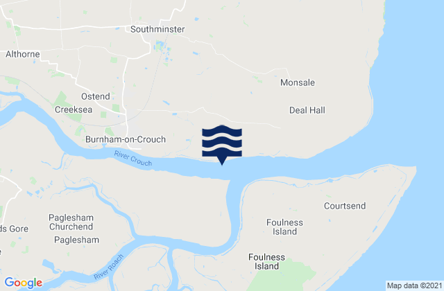 Mapa de mareas Southminster, United Kingdom