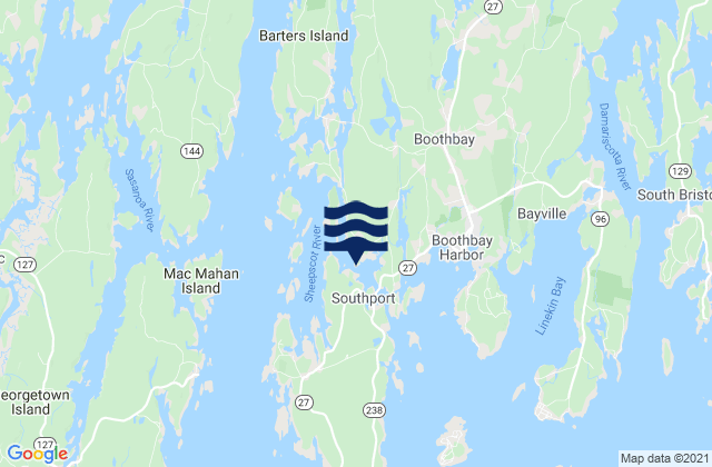 Mapa de mareas Southport (Townsend Gut), United States