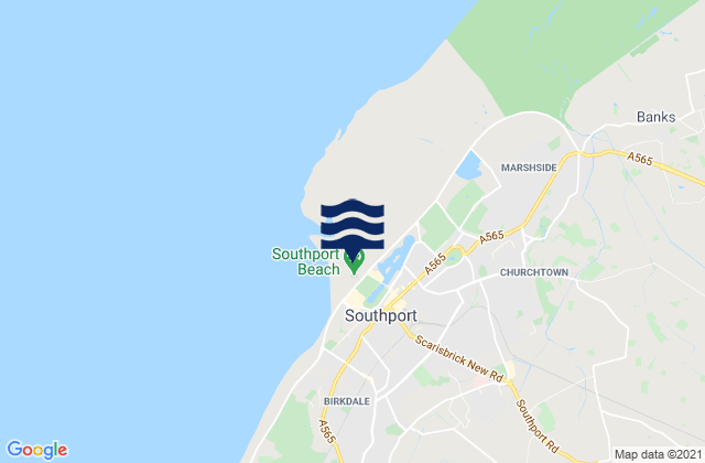 Mapa de mareas Southport, United Kingdom