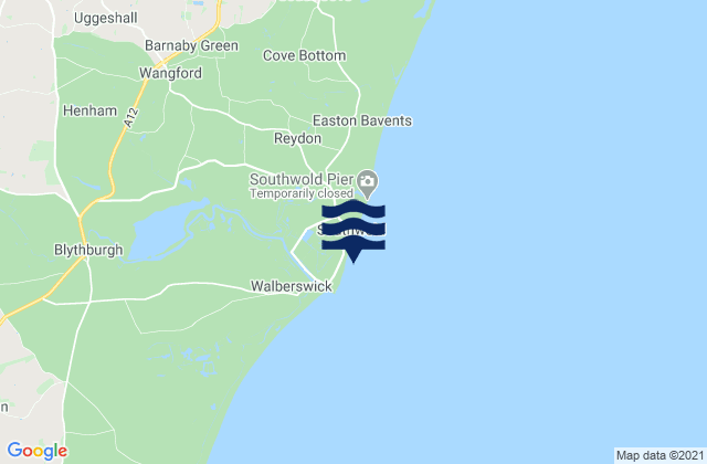 Mapa de mareas Southwold - The Denes Beach, United Kingdom