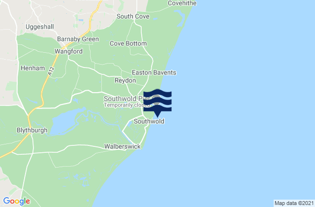 Mapa de mareas Southwold Beach, United Kingdom