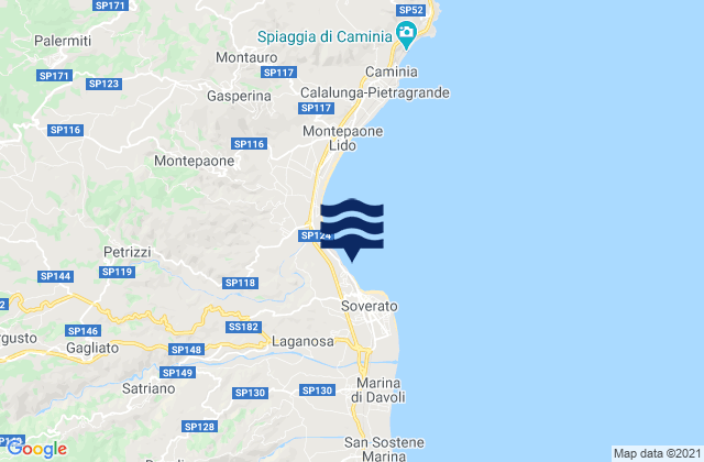 Mapa de mareas Soverato Superiore, Italy