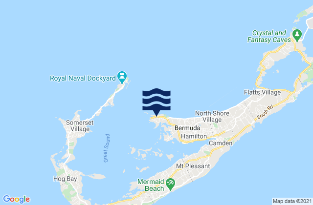 Mapa de mareas Spanish Point, Bermuda