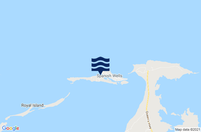 Mapa de mareas Spanish Wells District, Bahamas