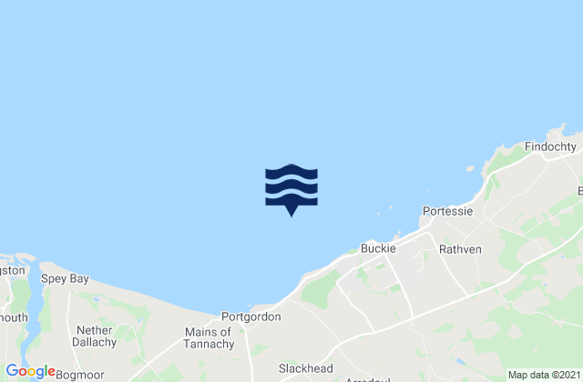 Mapa de mareas Spey Bay, United Kingdom