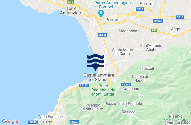Mapa de mareas Spiaggia Castellammare di Stabia, Italy