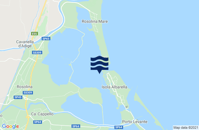 Mapa de mareas Spiaggia Libera Albarella, Italy
